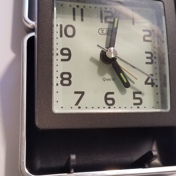 Vintage TUZAJ Travel Alarm Clock, Mechanical, Work retro night stand decor - Picture 2 of 8